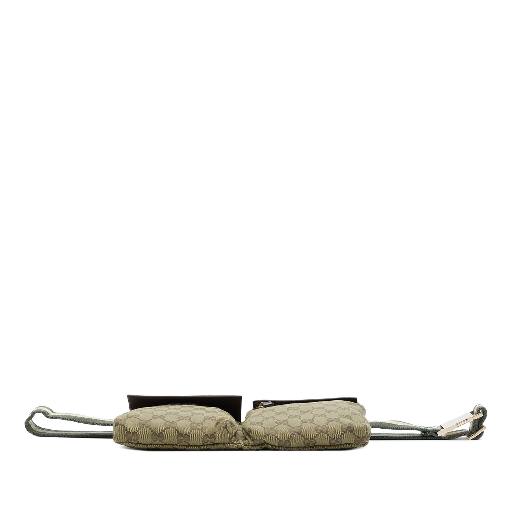 Gucci GG Canvas Web Double Pocket Belt Bag Size ONE SIZE - 3 Thumbnail