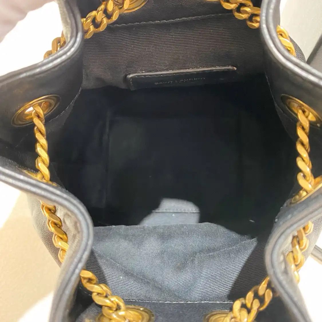 Saint Laurent Paris Saint Laurent Paris YSL bucket bag black sheepskin quilted Vcrossbody bag Size ONE SIZE - 7 Thumbnail