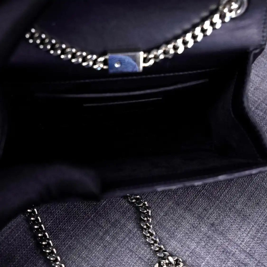 Saint Laurent Paris Saint Laurent Paris YSL KATE mini silver suede fringe flap bag chain bag crossbo Size ONE SIZE - 8 Thumbnail