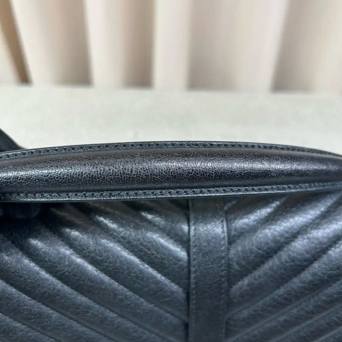 Saint Laurent Paris Saint Laurent Paris YSL COLLEGE Large black cowhide leather quilted Venvelope cl Size ONE SIZE - 6 Thumbnail