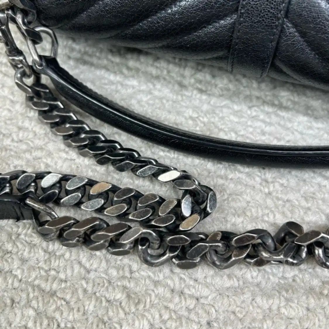 Saint Laurent Paris Saint Laurent Paris YSL COLLEGE Large black cowhide leather quilted Venvelope cl Size ONE SIZE - 10 Thumbnail