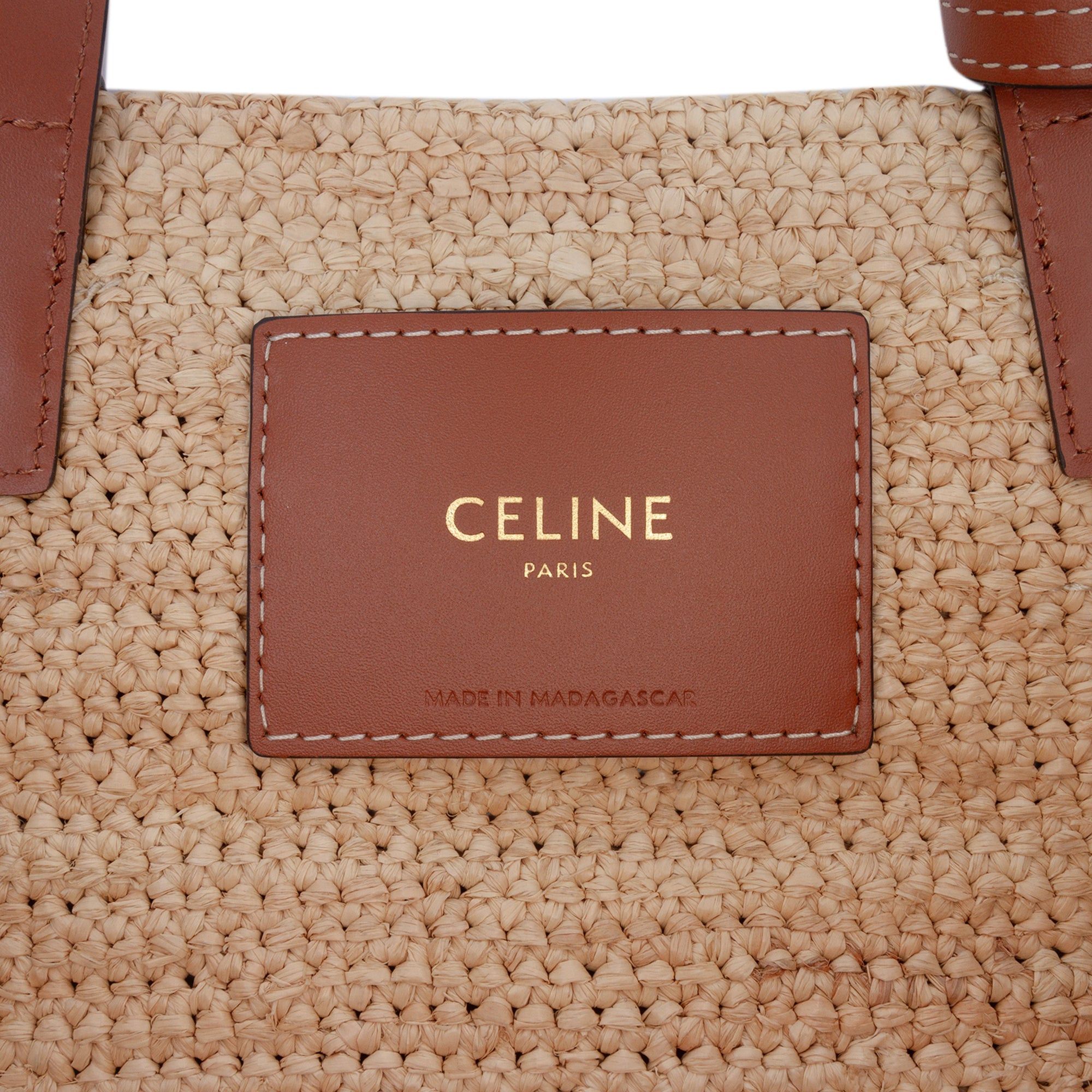 Celine Teen Supple Raffia Cuir Triomphe Classic Panier Tote Size ONE SIZE - 5 Thumbnail