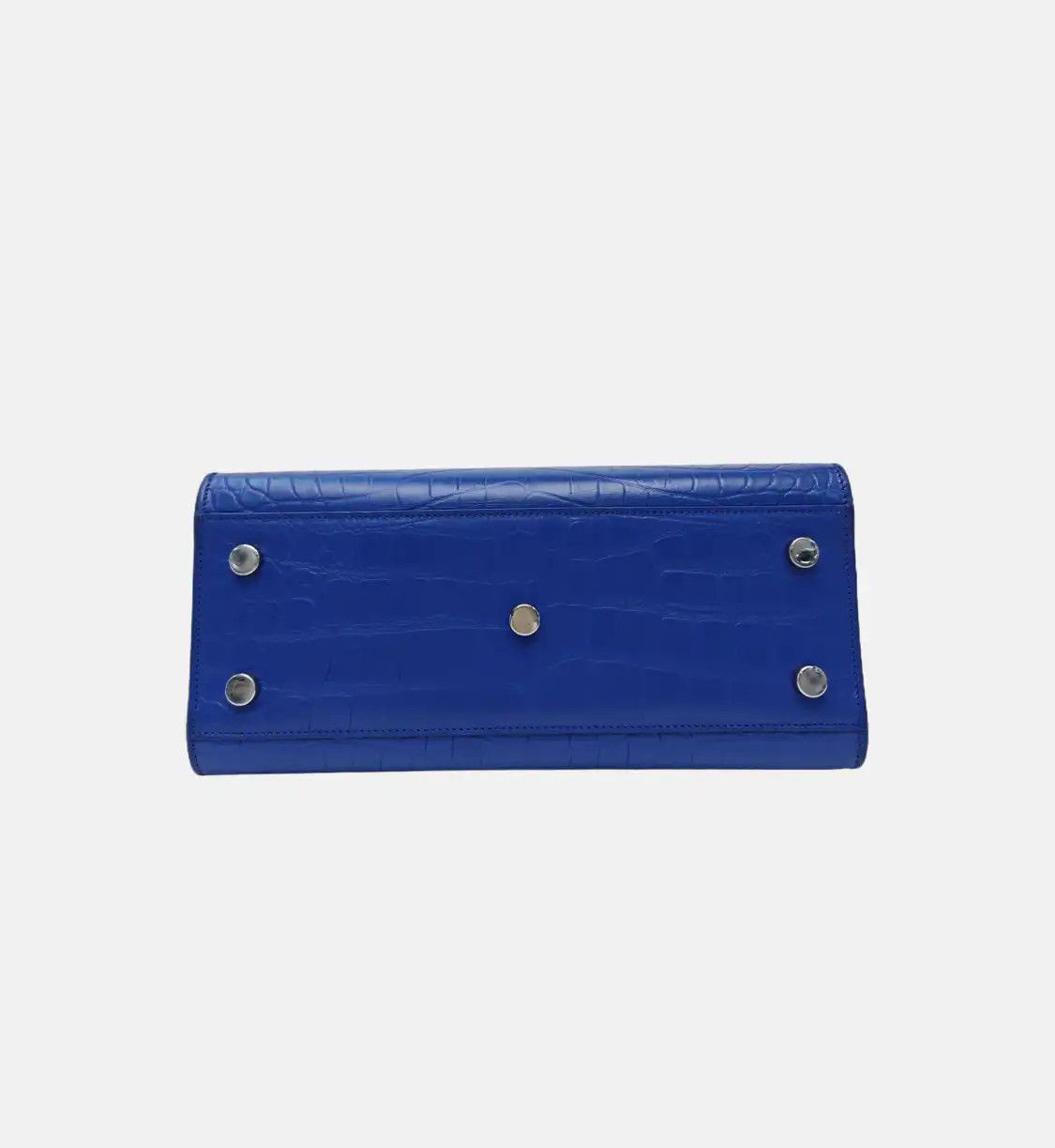 Saint Laurent Paris Saint Laurent Paris YSL SAC DE JOUR blue cowhide leather embossed crocodile shou Size ONE SIZE - 6 Thumbnail