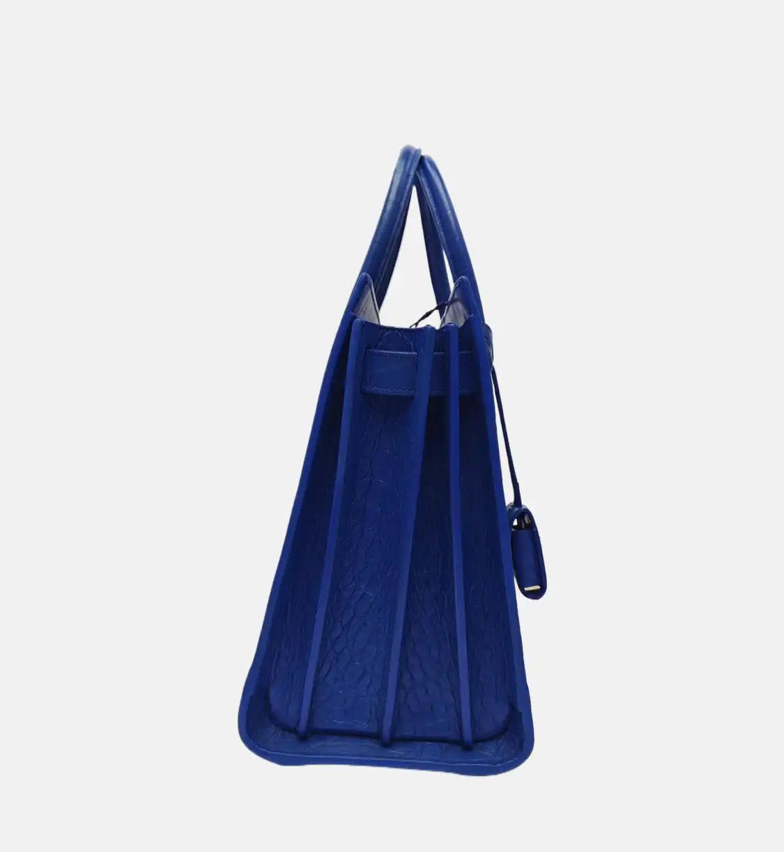 Saint Laurent Paris Saint Laurent Paris YSL SAC DE JOUR blue cowhide leather embossed crocodile shou Size ONE SIZE - 4 Thumbnail