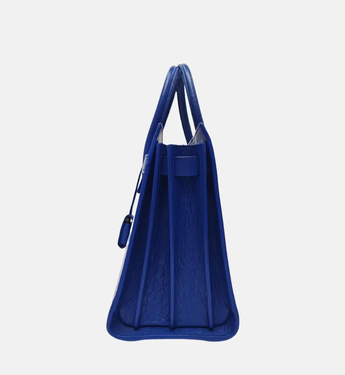 Saint Laurent Paris Saint Laurent Paris YSL SAC DE JOUR blue cowhide leather embossed crocodile shou Size ONE SIZE - 3 Thumbnail
