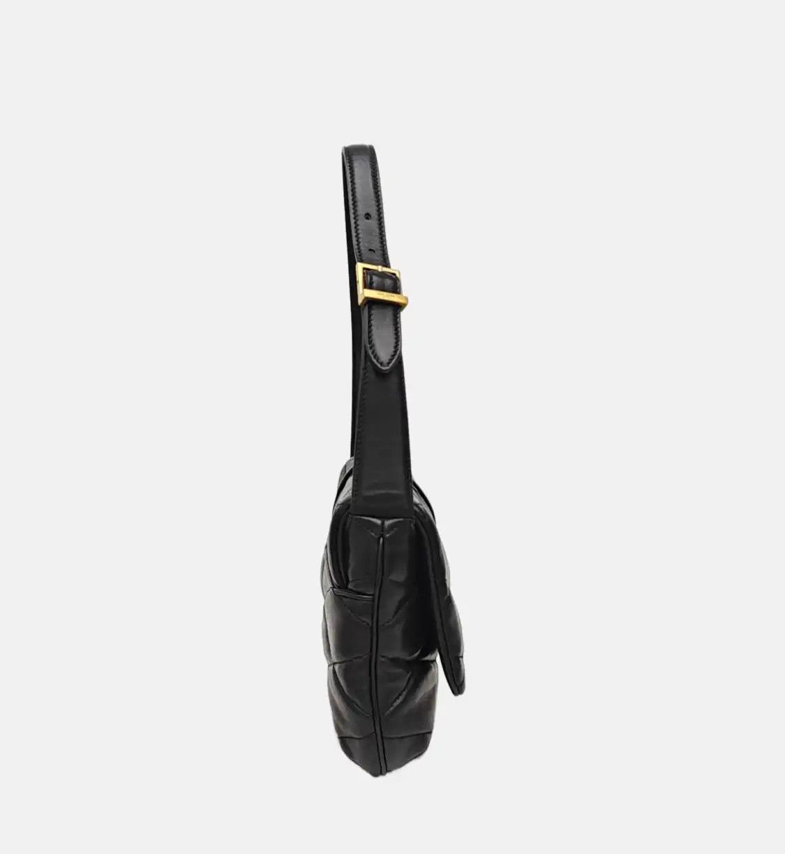Saint Laurent Paris Saint Laurent Paris YSL LE 57 black sheepskin quilted handbag shoulder bag gold Size ONE SIZE - 4 Thumbnail
