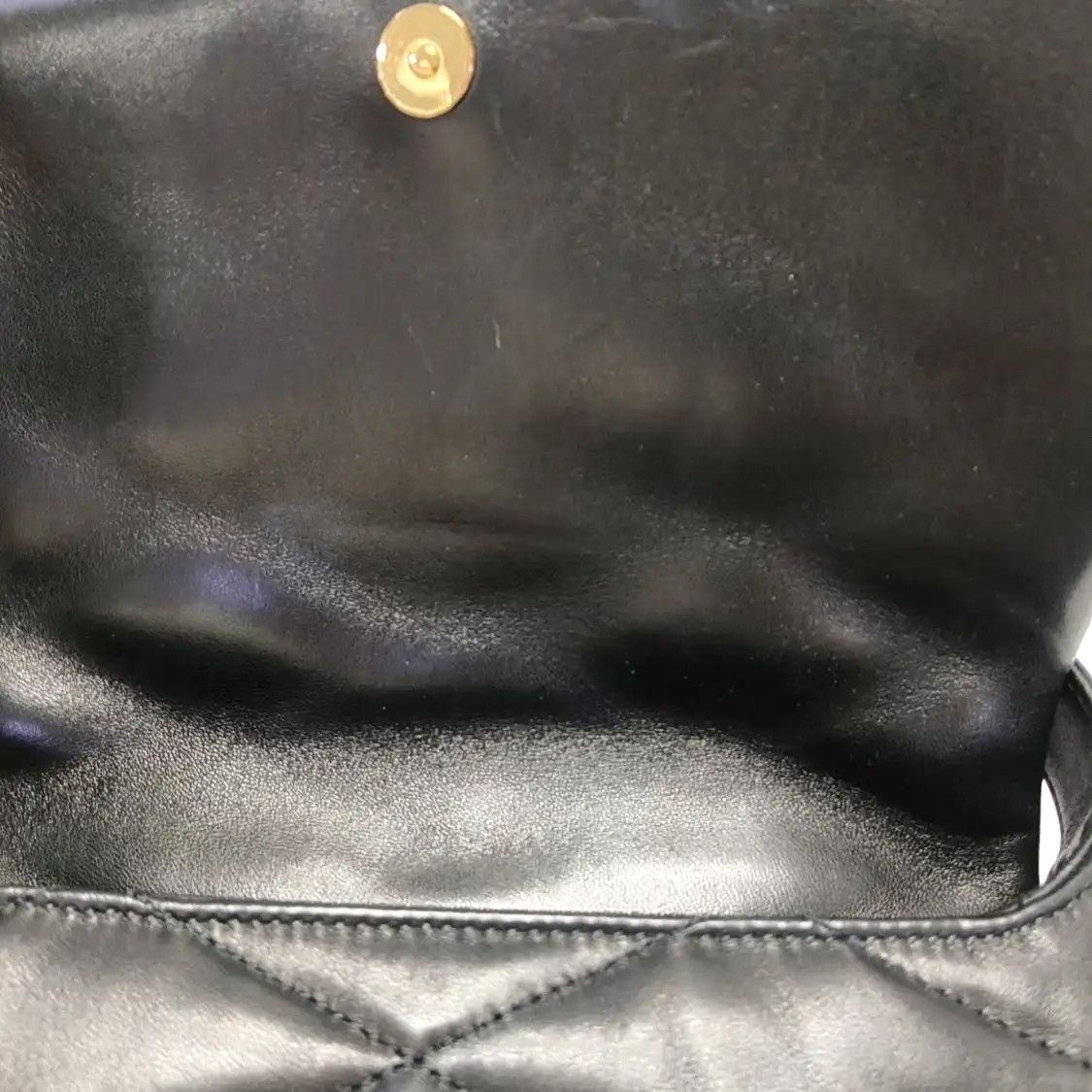 Saint Laurent Paris Saint Laurent Paris YSL LE 57 black sheepskin quilted handbag shoulder bag gold Size ONE SIZE - 9 Thumbnail