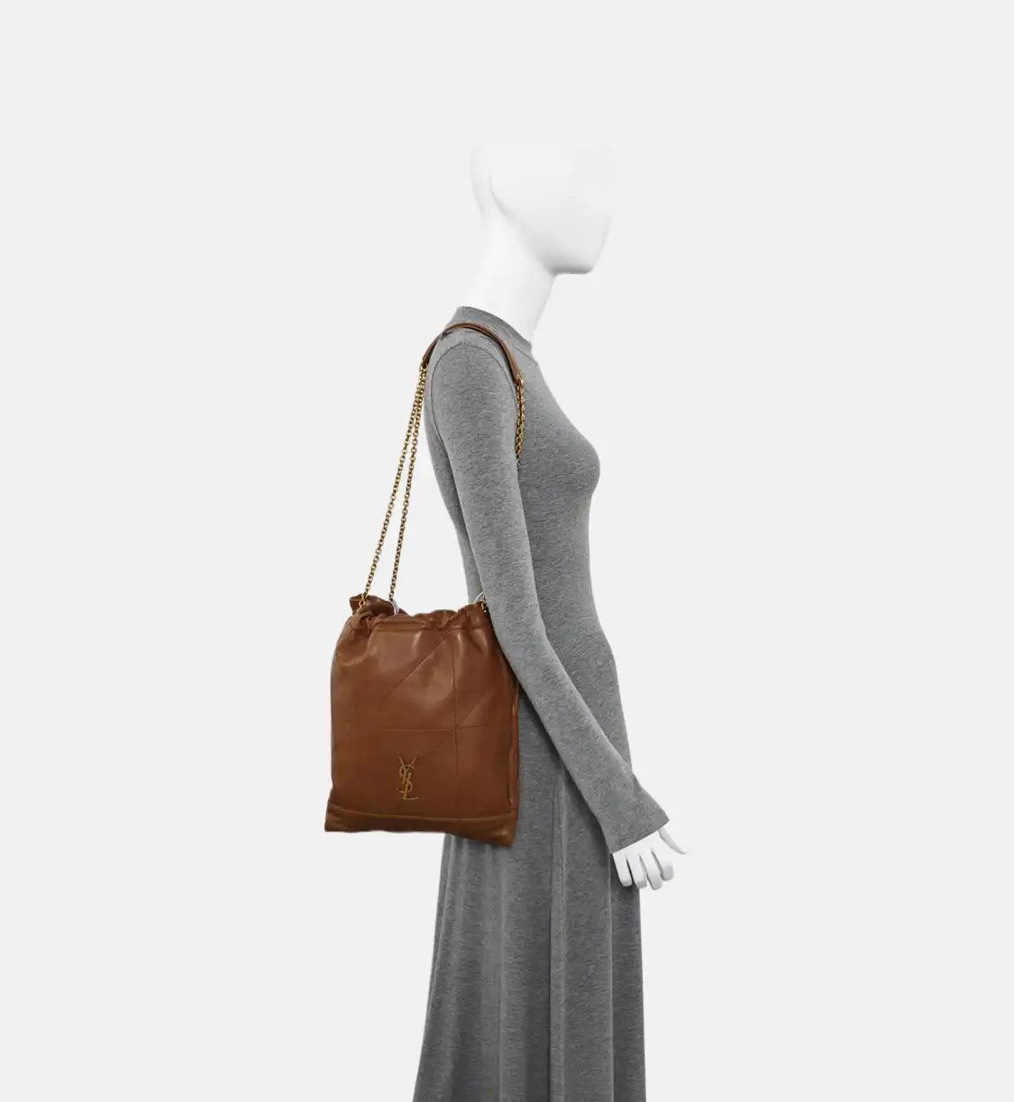 Saint Laurent Paris Saint Laurent Paris YSL JAMIE POCHON brown sheepskin quilted shoulder bag clutch Size ONE SIZE - 2 Thumbnail