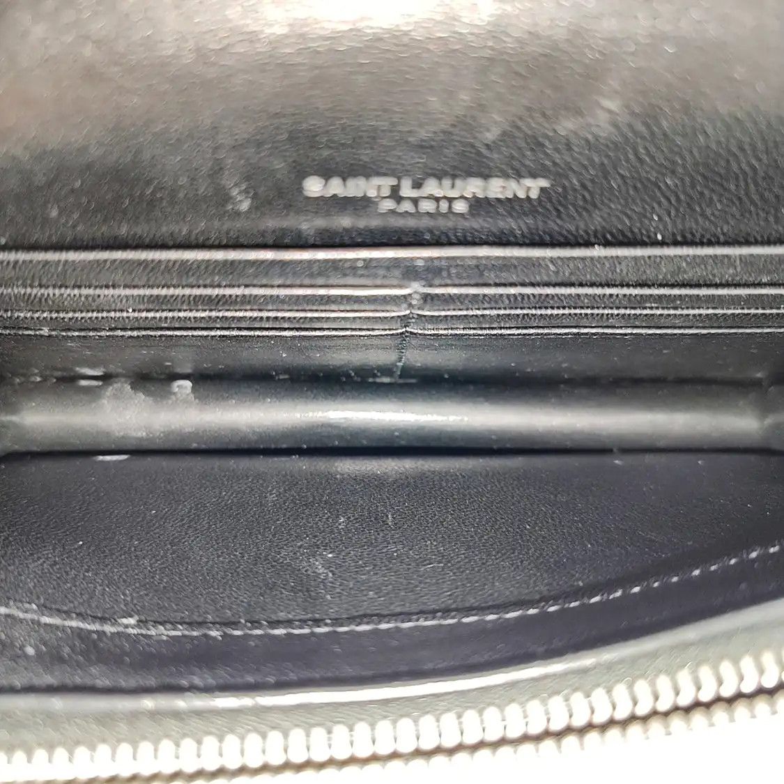 Saint Laurent Paris Saint Laurent Paris YSL KATE WOC black cowhide leather fringe embossed flap bag Size ONE SIZE - 7 Thumbnail