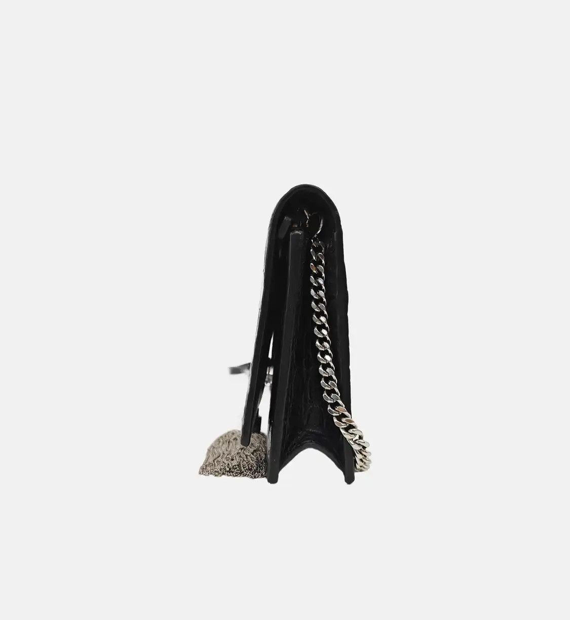 Saint Laurent Paris Saint Laurent Paris YSL KATE WOC black cowhide leather fringe embossed flap bag Size ONE SIZE - 3 Thumbnail