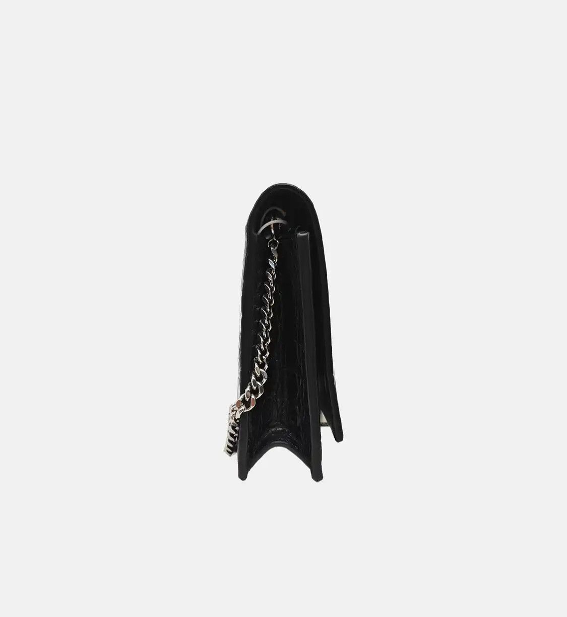 Saint Laurent Paris Saint Laurent Paris YSL KATE WOC black cowhide leather fringe embossed flap bag Size ONE SIZE - 4 Thumbnail