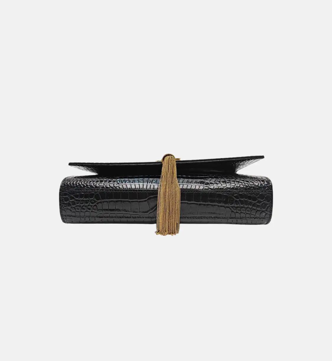 Saint Laurent Paris Saint Laurent Paris YSL KATE Medium black cowhide leather fringe embossed flap b Size ONE SIZE - 6 Thumbnail