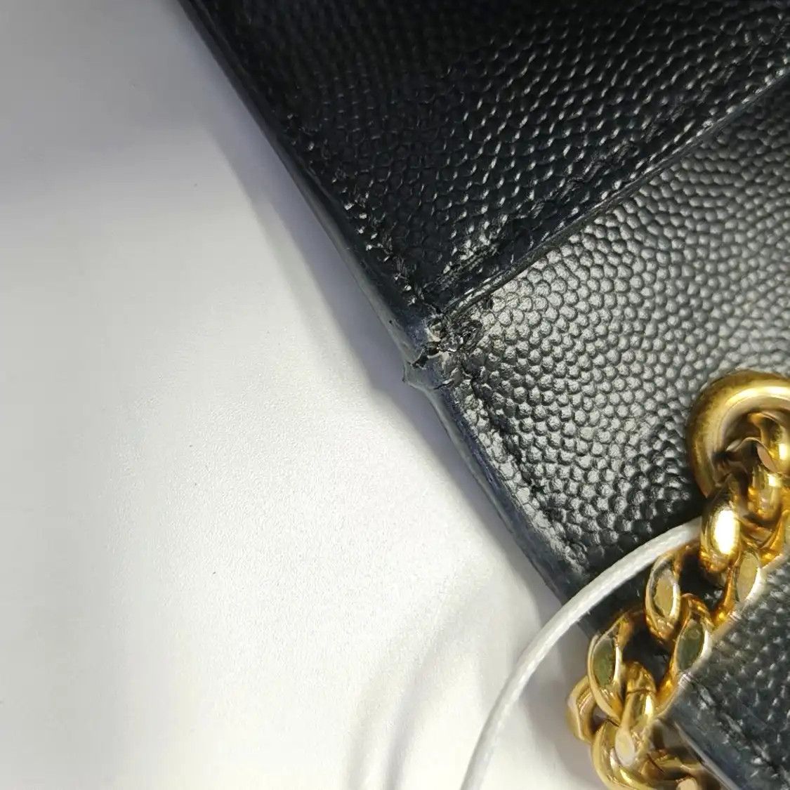 Saint Laurent Paris Saint Laurent Paris YSL KATE Medium black cowhide leather embossed chain bag fla Size ONE SIZE - 12 Thumbnail