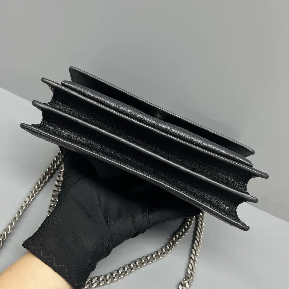 Saint Laurent Paris Saint Laurent Paris YSL SUNSET Medium black cowhide leather 日落bag shoulder bag Size ONE SIZE - 5 Thumbnail