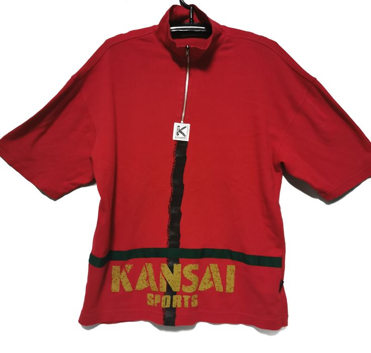 Japanese Brand Kansai Sport S/Sleeve Polo Shirt Big Logo | Grailed