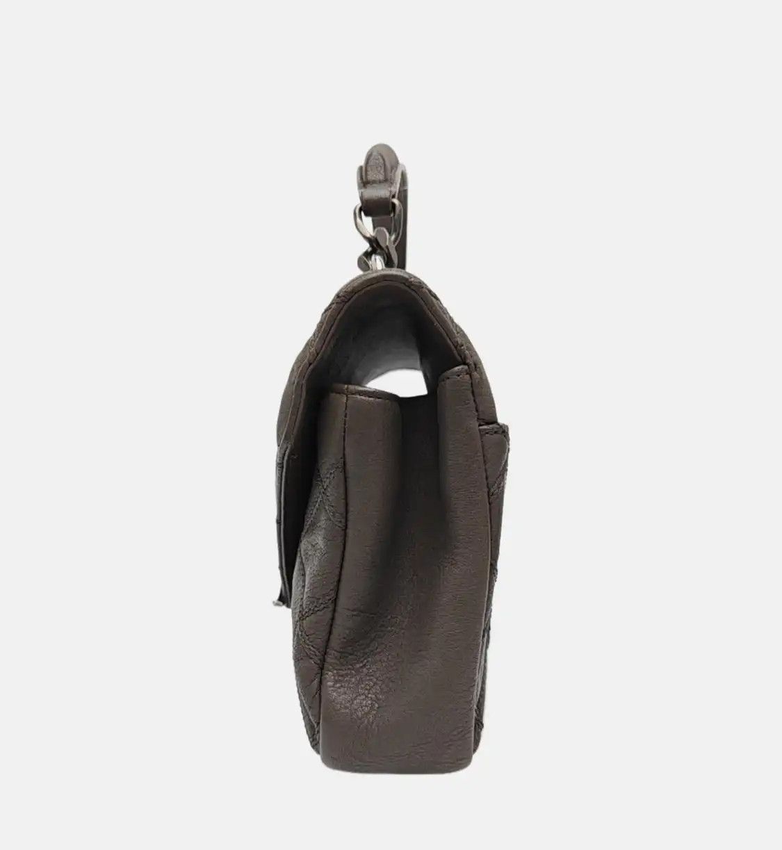 Saint Laurent Paris Saint Laurent Paris YSL COLLEGE Medium grey sheepskin quilted envelope clutch sh Size ONE SIZE - 3 Thumbnail
