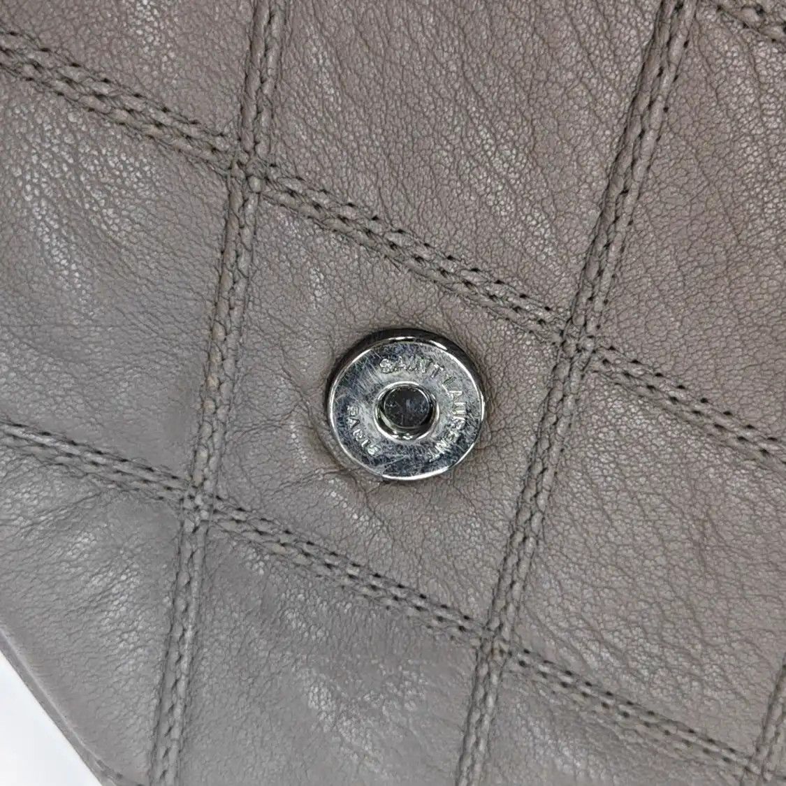 Saint Laurent Paris Saint Laurent Paris YSL COLLEGE Medium grey sheepskin quilted envelope clutch sh Size ONE SIZE - 10 Thumbnail