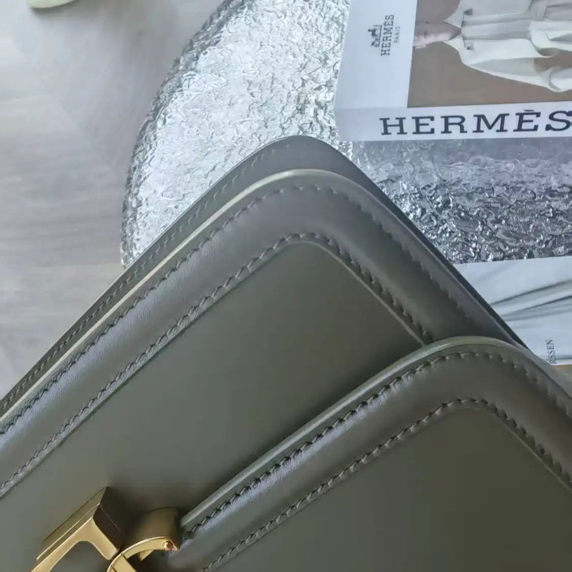 Saint Laurent Paris Saint Laurent Paris YSL SOLFERINO Small green cowhide leather tofu bag shoulder Size ONE SIZE - 9 Thumbnail