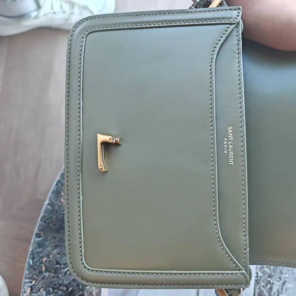 Saint Laurent Paris Saint Laurent Paris YSL SOLFERINO Small green cowhide leather tofu bag shoulder Size ONE SIZE - 8 Thumbnail