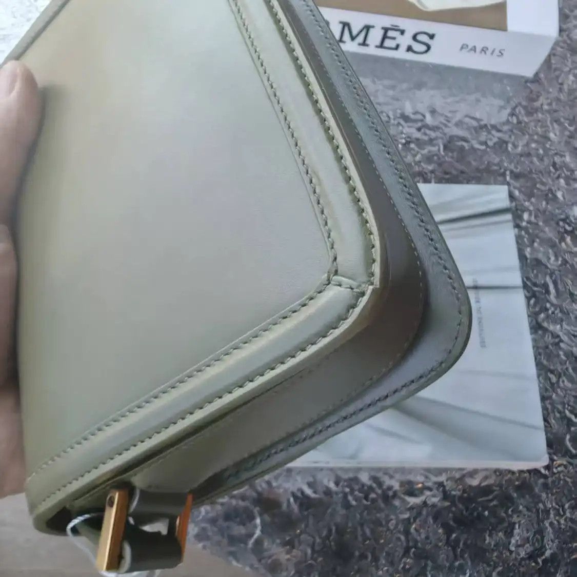 Saint Laurent Paris Saint Laurent Paris YSL SOLFERINO Small green cowhide leather tofu bag shoulder Size ONE SIZE - 11 Thumbnail