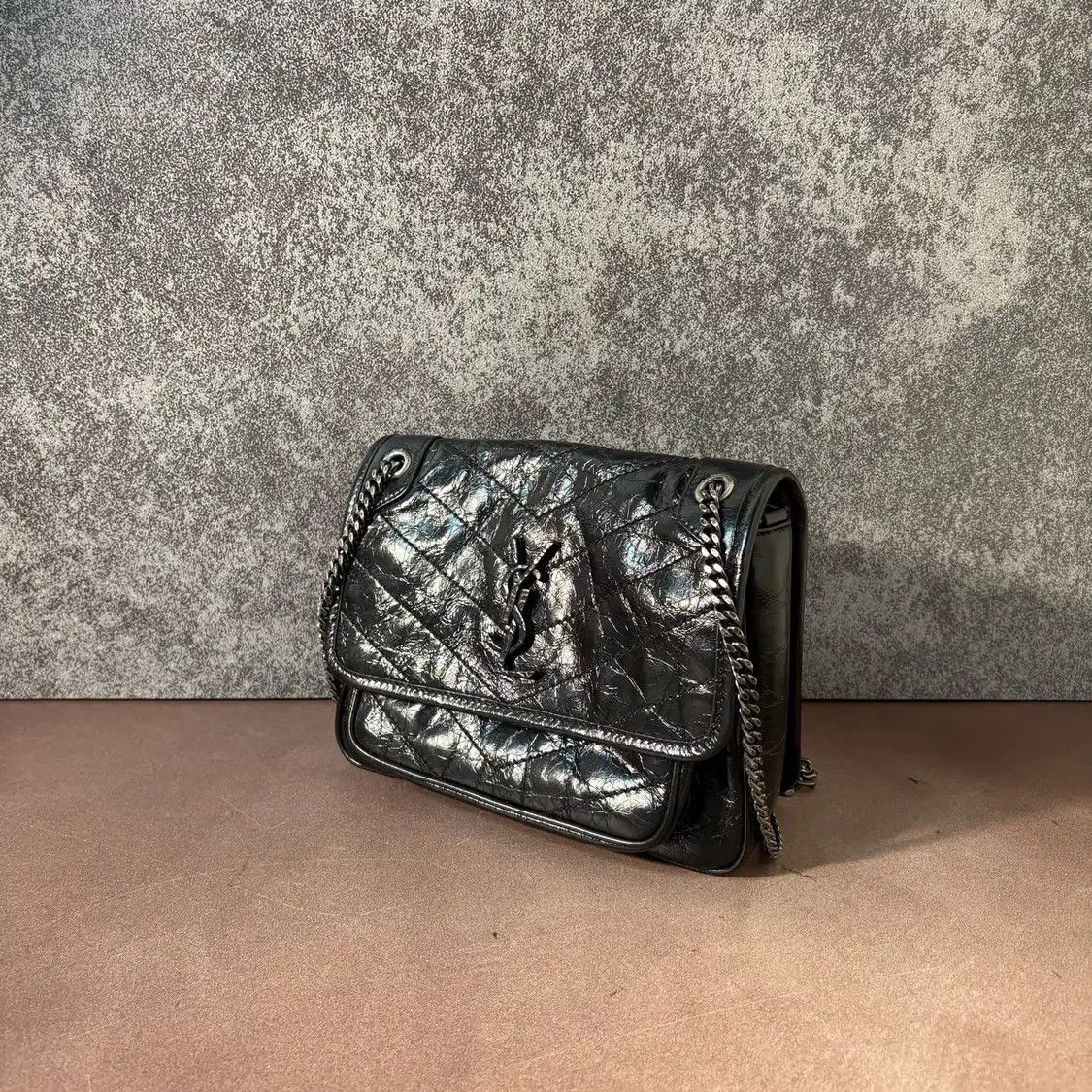 Saint Laurent Paris Saint Laurent Paris YSL NIKI Small black cowhide leather quilted Vcrossbody bag Size ONE SIZE - 4 Thumbnail