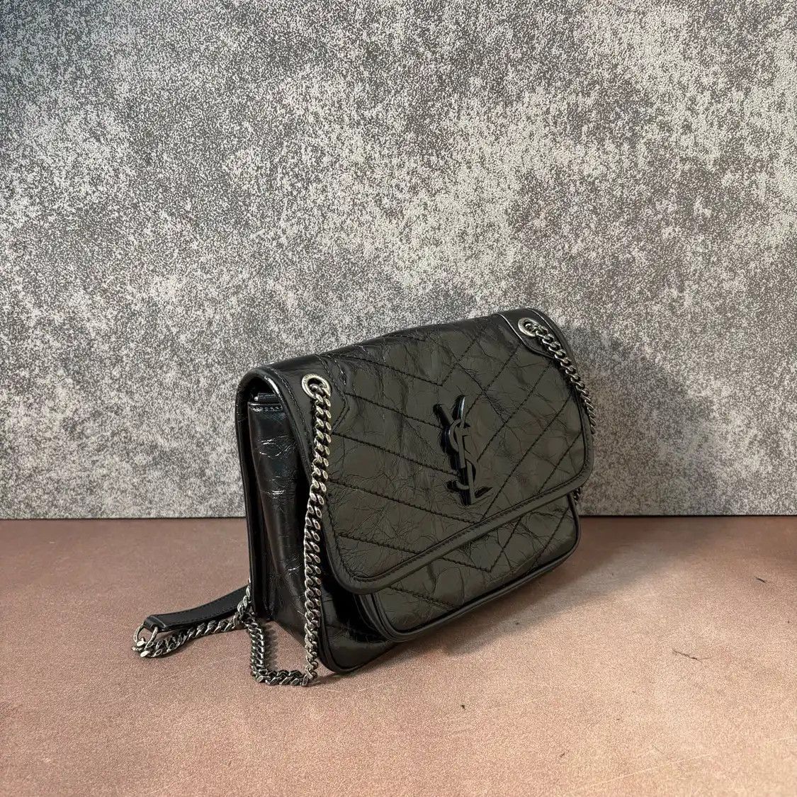 Saint Laurent Paris Saint Laurent Paris YSL NIKI Small black cowhide leather quilted Vcrossbody bag Size ONE SIZE - 3 Thumbnail
