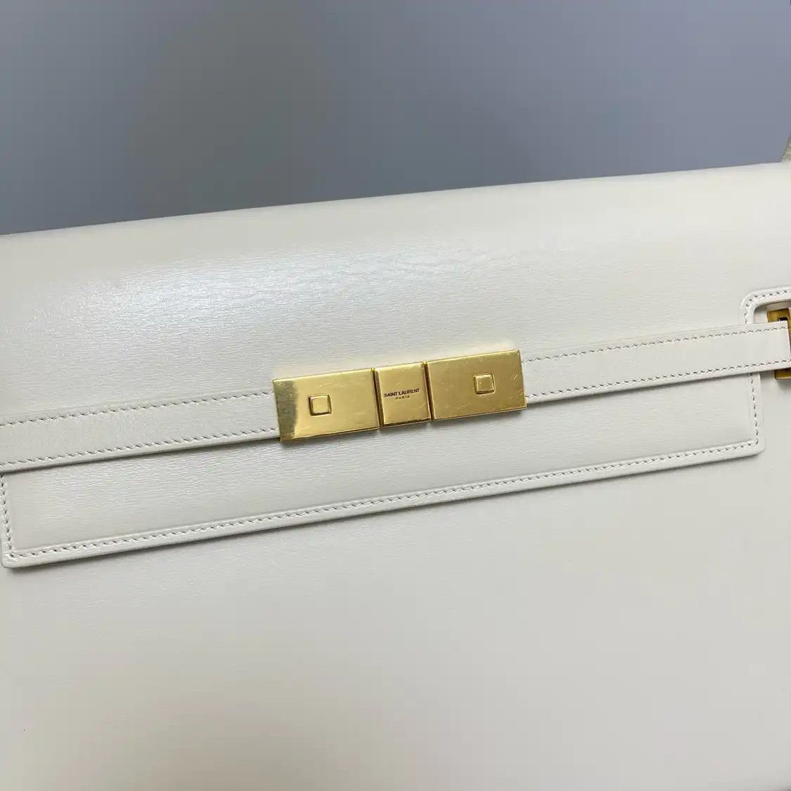 Saint Laurent Paris Saint Laurent Paris YSL MANHATTAN grey cowhide leather 曼哈顿bag shoulder bag Size ONE SIZE - 7 Thumbnail