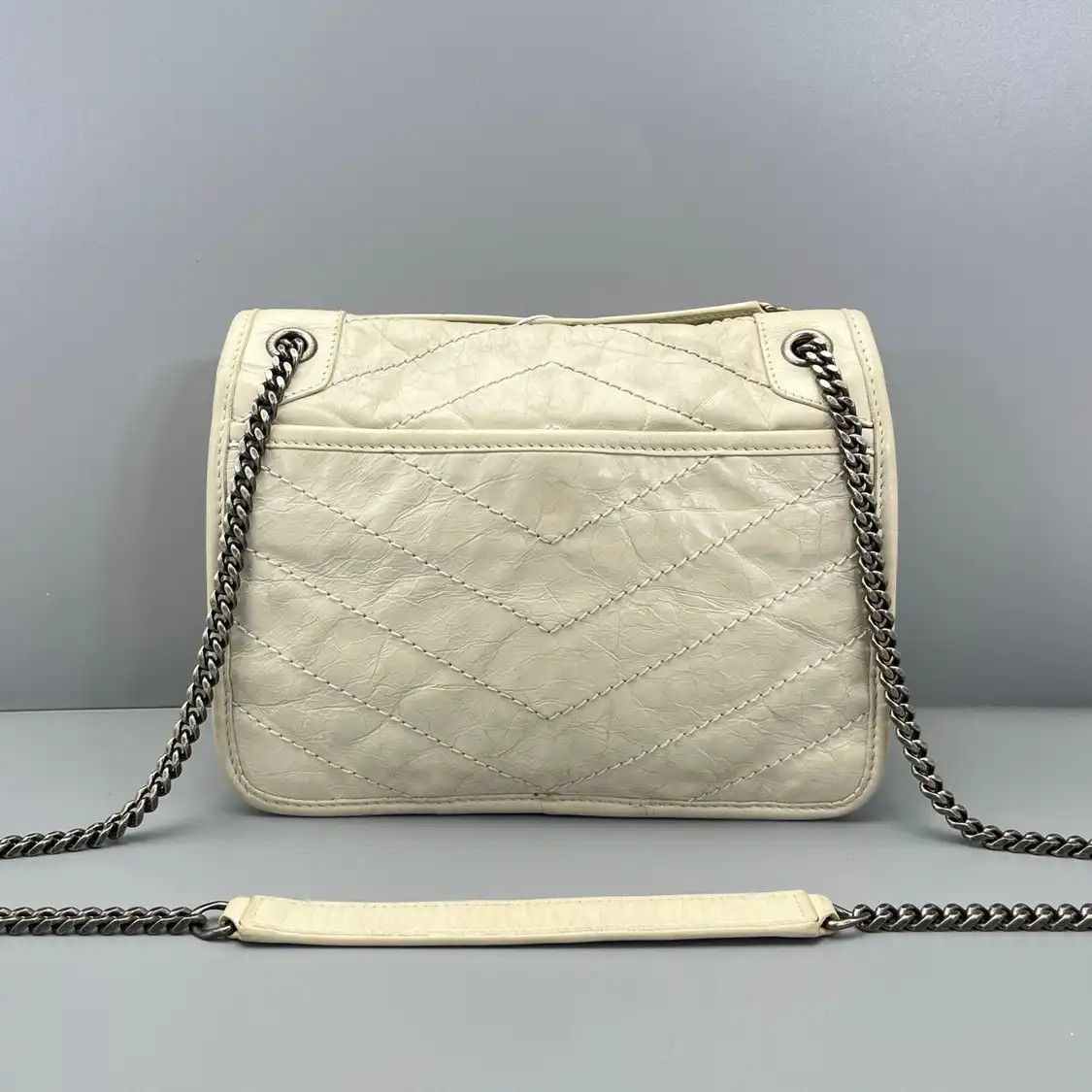 Saint Laurent Paris Saint Laurent Paris YSL NIKI beige cowhide leather quilted Vshoulder bag Size ONE SIZE - 4 Thumbnail
