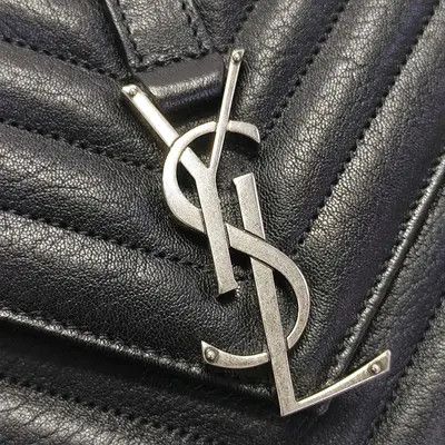 Saint Laurent Paris Saint Laurent Paris YSL COLLEGE Medium black sheepskin quilted Vshoulder bag cro Size ONE SIZE - 11 Thumbnail