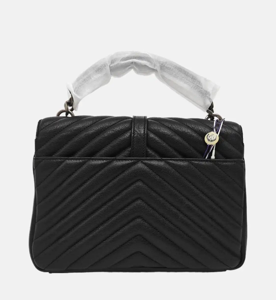 Saint Laurent Paris Saint Laurent Paris YSL COLLEGE Medium black sheepskin quilted Vshoulder bag cro Size ONE SIZE - 4 Thumbnail