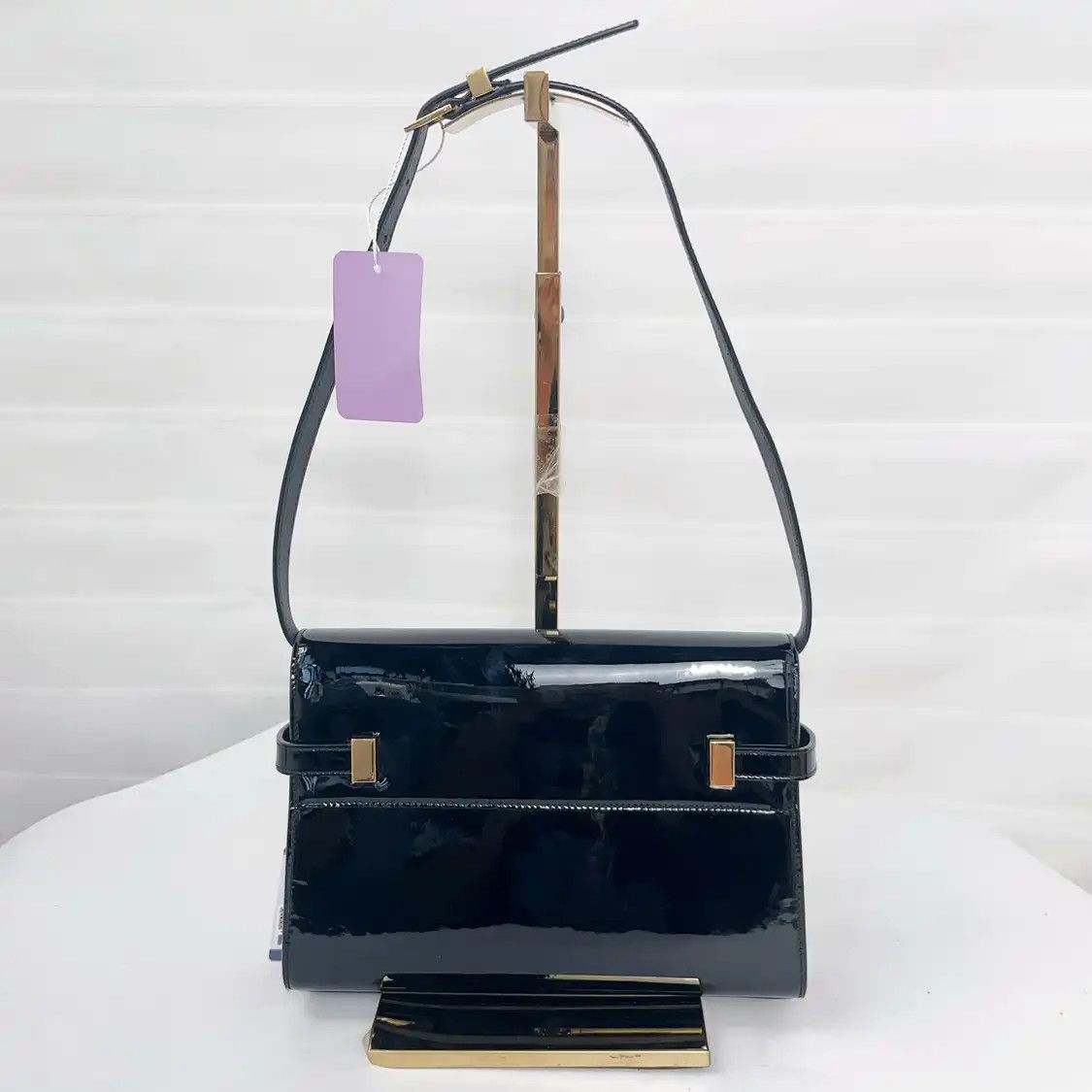 Saint Laurent Paris Saint Laurent Paris YSL MANHATTAN Small black patent leather 曼哈顿bag handbag Size ONE SIZE - 4 Thumbnail