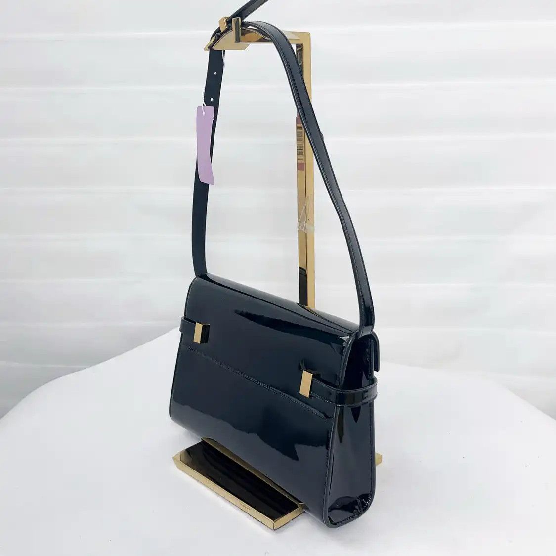 Saint Laurent Paris Saint Laurent Paris YSL MANHATTAN Small black patent leather 曼哈顿bag handbag Size ONE SIZE - 3 Thumbnail