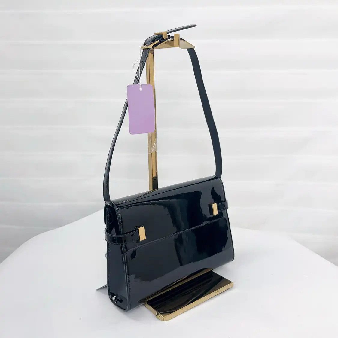 Saint Laurent Paris Saint Laurent Paris YSL MANHATTAN Small black patent leather 曼哈顿bag handbag Size ONE SIZE - 2 Thumbnail