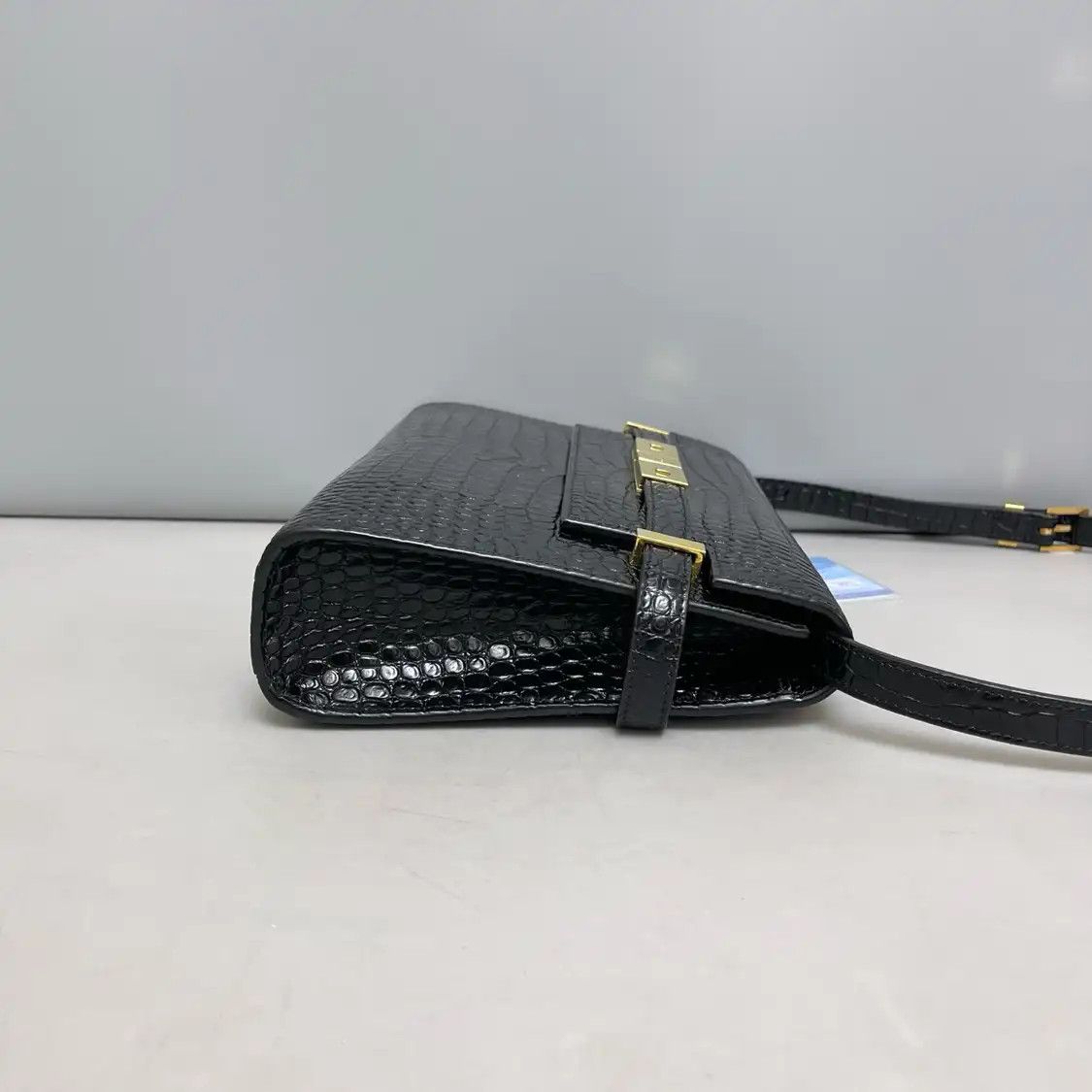 Saint Laurent Paris Saint Laurent Paris YSL MANHATTAN Small black cowhide leather crocodile 曼哈顿bag s Size ONE SIZE - 3 Thumbnail