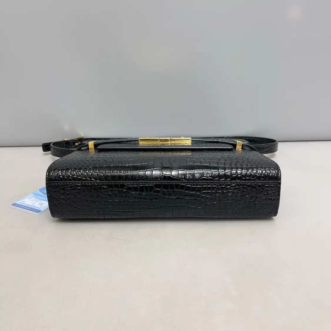 Saint Laurent Paris Saint Laurent Paris YSL MANHATTAN Small black cowhide leather crocodile 曼哈顿bag s Size ONE SIZE - 5 Thumbnail