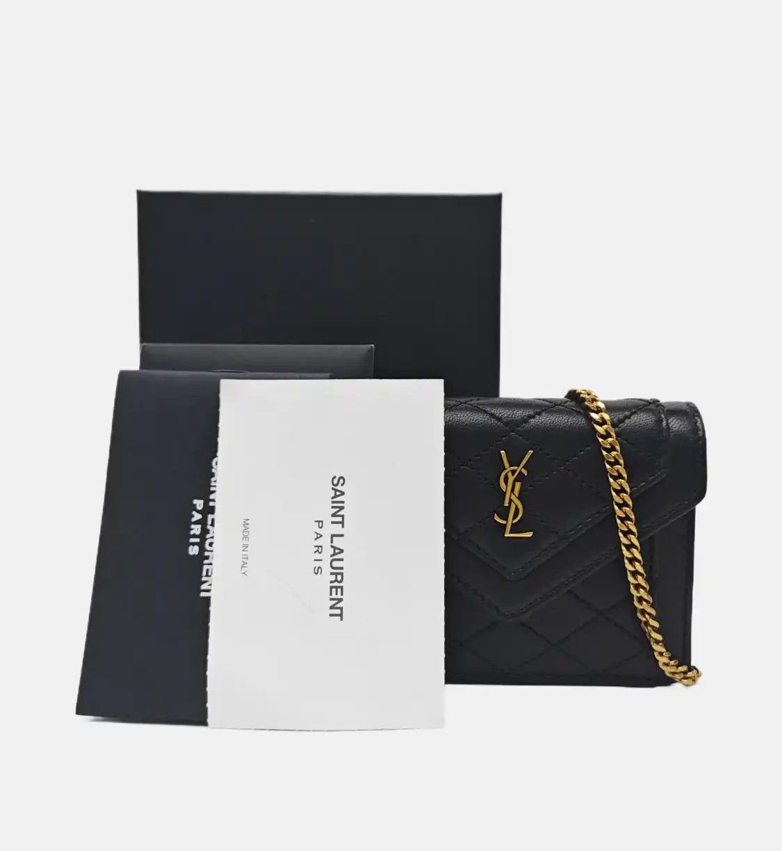 Saint Laurent Paris Saint Laurent Paris YSL GABY black sheepskin quilted shoulder bag crossbody bag Size ONE SIZE - 8 Thumbnail