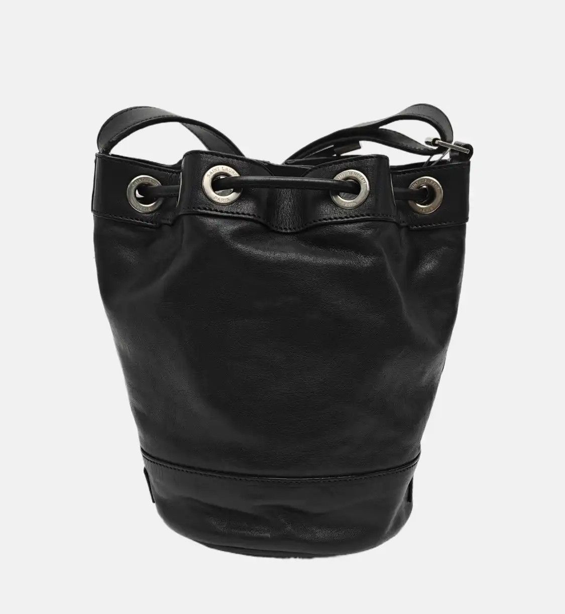 Saint Laurent Paris Saint Laurent Paris YSL bucket bag black cowhide leather shoulder bag crossbody Size ONE SIZE - 5 Thumbnail