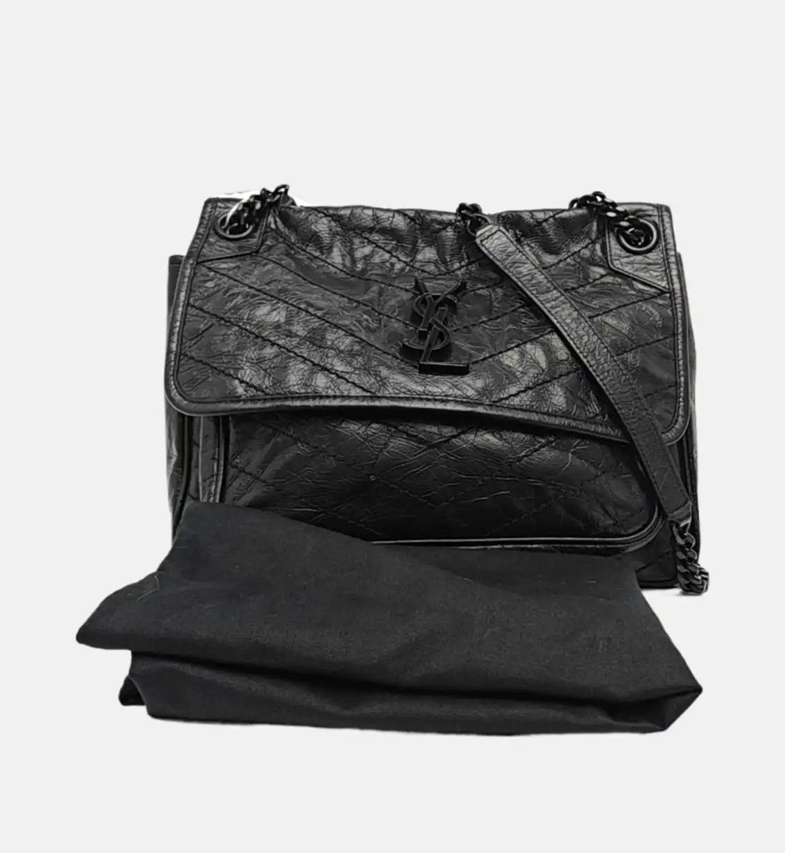 Saint Laurent Paris Saint Laurent Paris YSL NIKI black cowhide leather quilted Vshoulder bag black r Size ONE SIZE - 8 Thumbnail