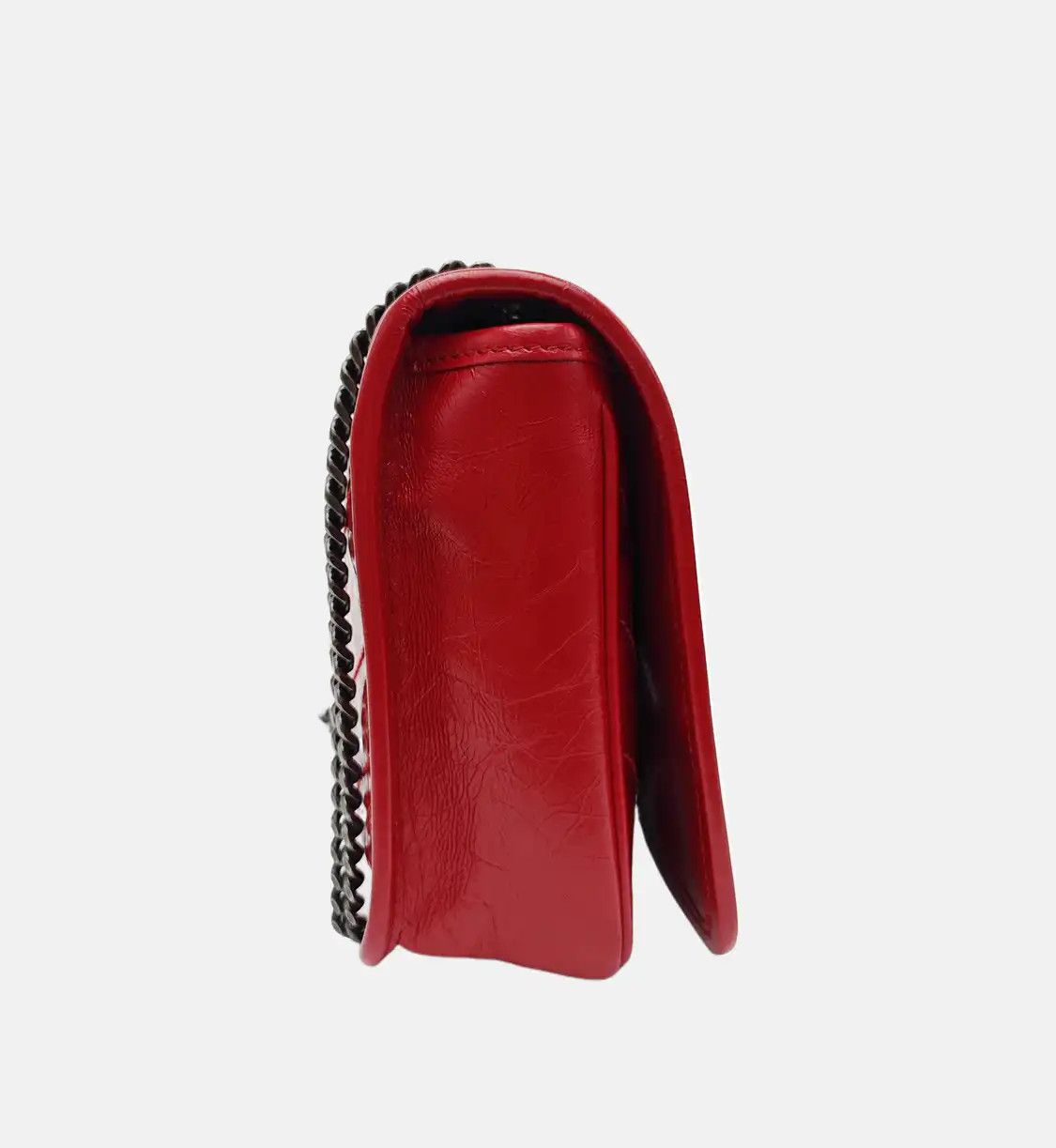 Saint Laurent Paris Saint Laurent Paris YSL NIKI mini red cowhide leather quilted shoulder bag silve Size ONE SIZE - 4 Thumbnail