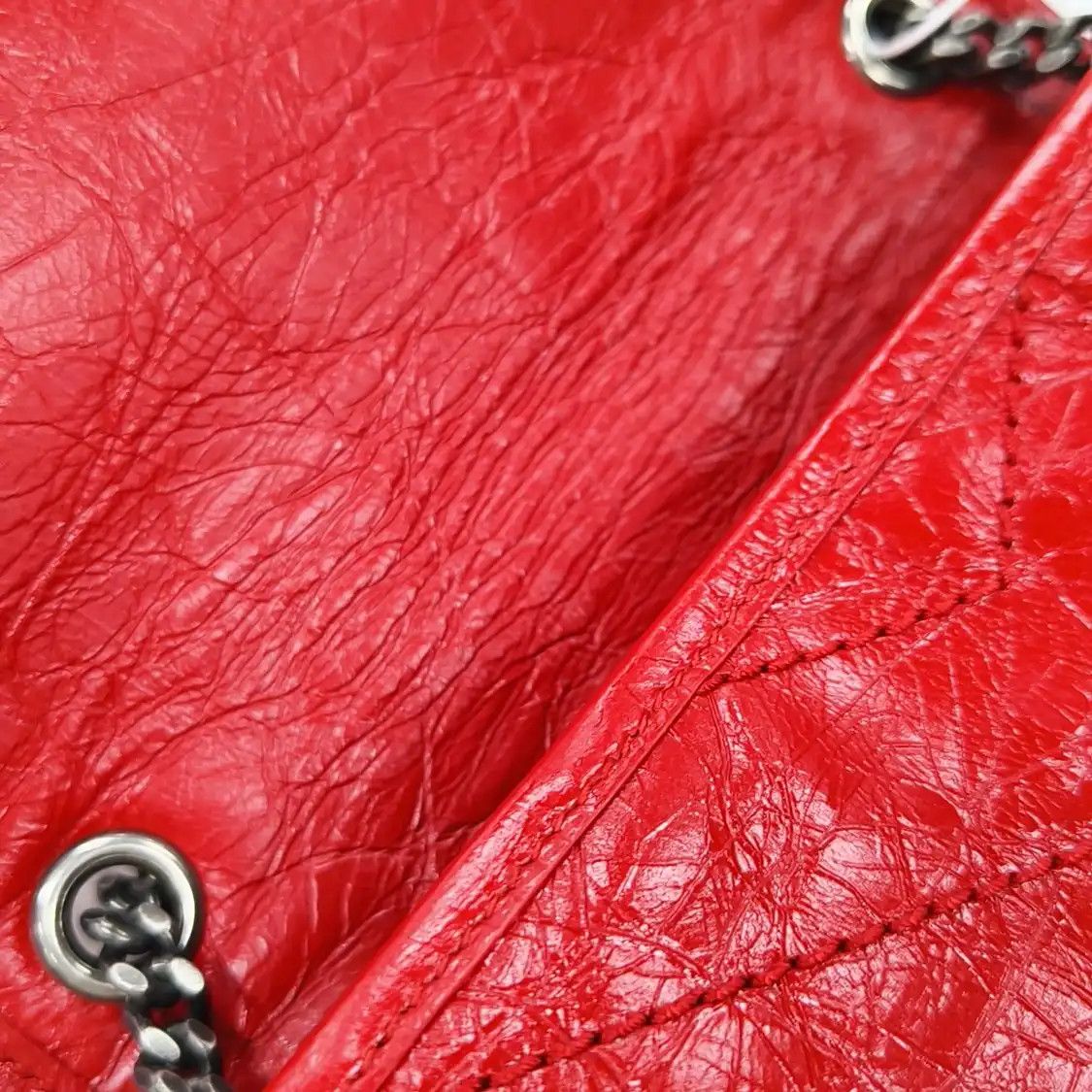 Saint Laurent Paris Saint Laurent Paris YSL NIKI mini red cowhide leather quilted shoulder bag silve Size ONE SIZE - 8 Thumbnail