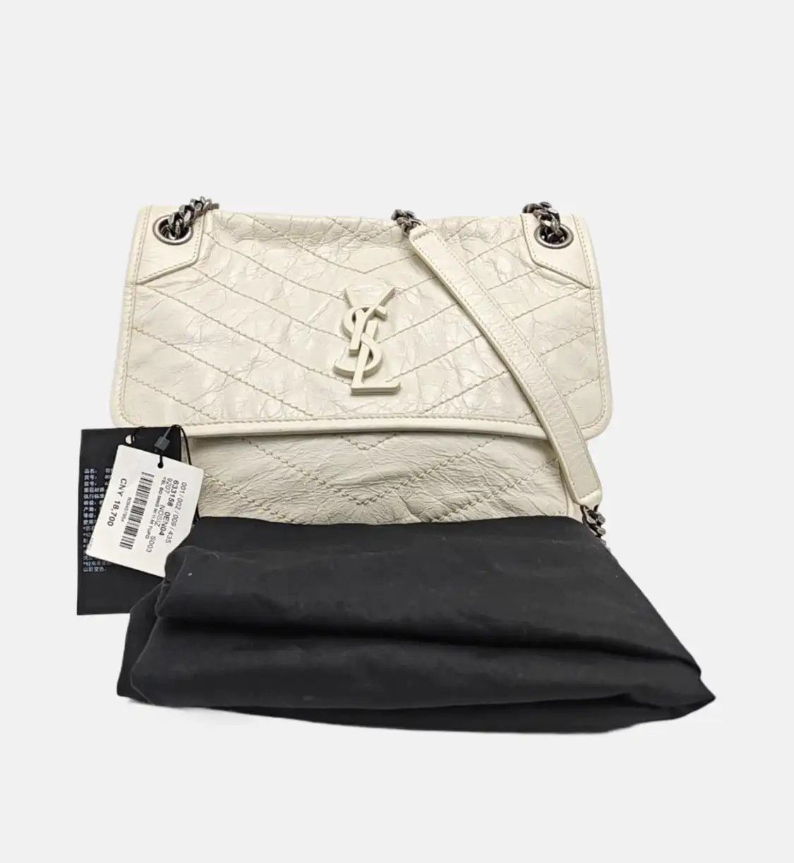 Saint Laurent Paris Saint Laurent Paris YSL NIKI Medium white cowhide leather quilted Vshoulder bag Size ONE SIZE - 8 Thumbnail