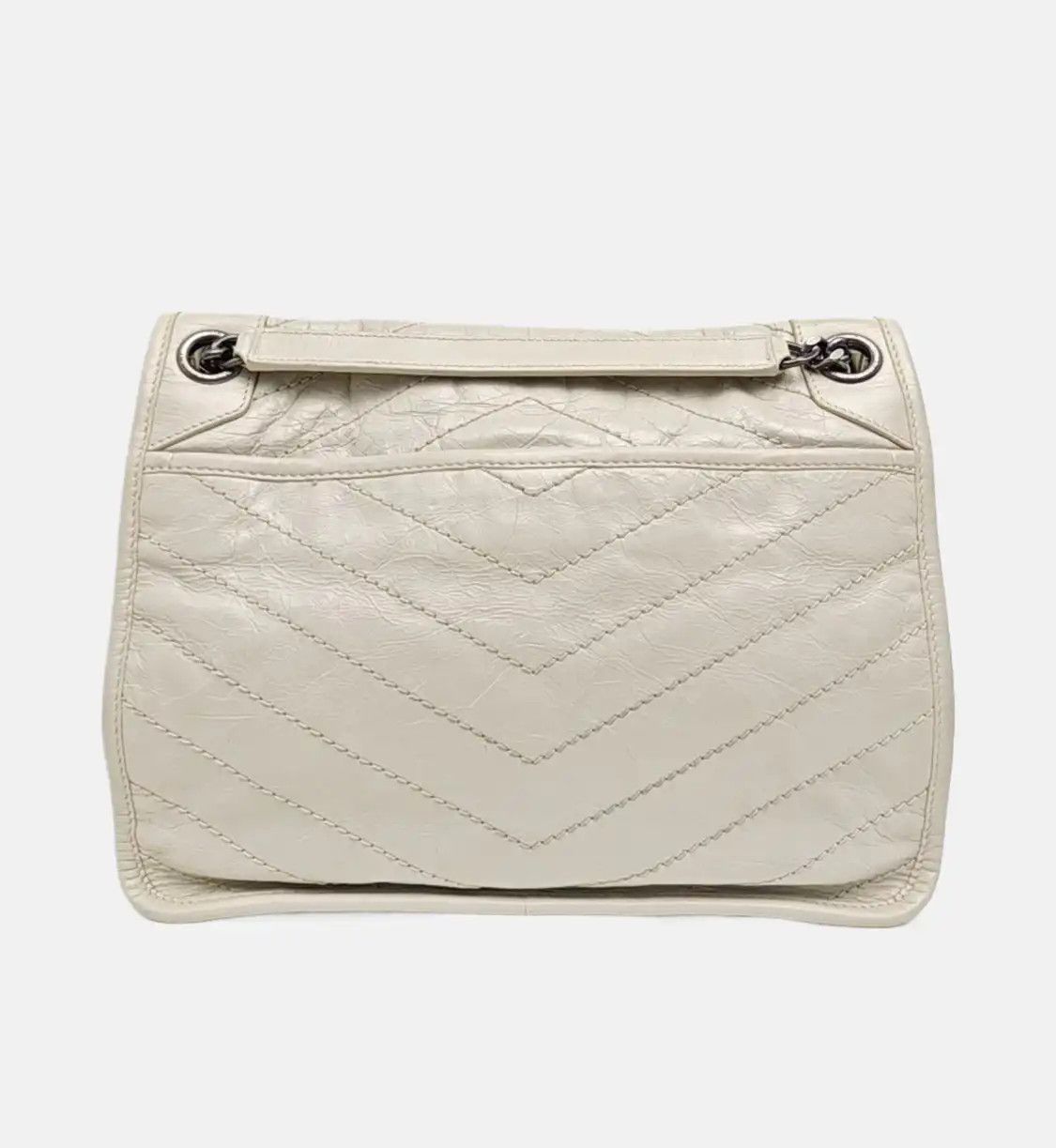 Saint Laurent Paris Saint Laurent Paris YSL NIKI Medium white cowhide leather quilted Vshoulder bag Size ONE SIZE - 5 Thumbnail