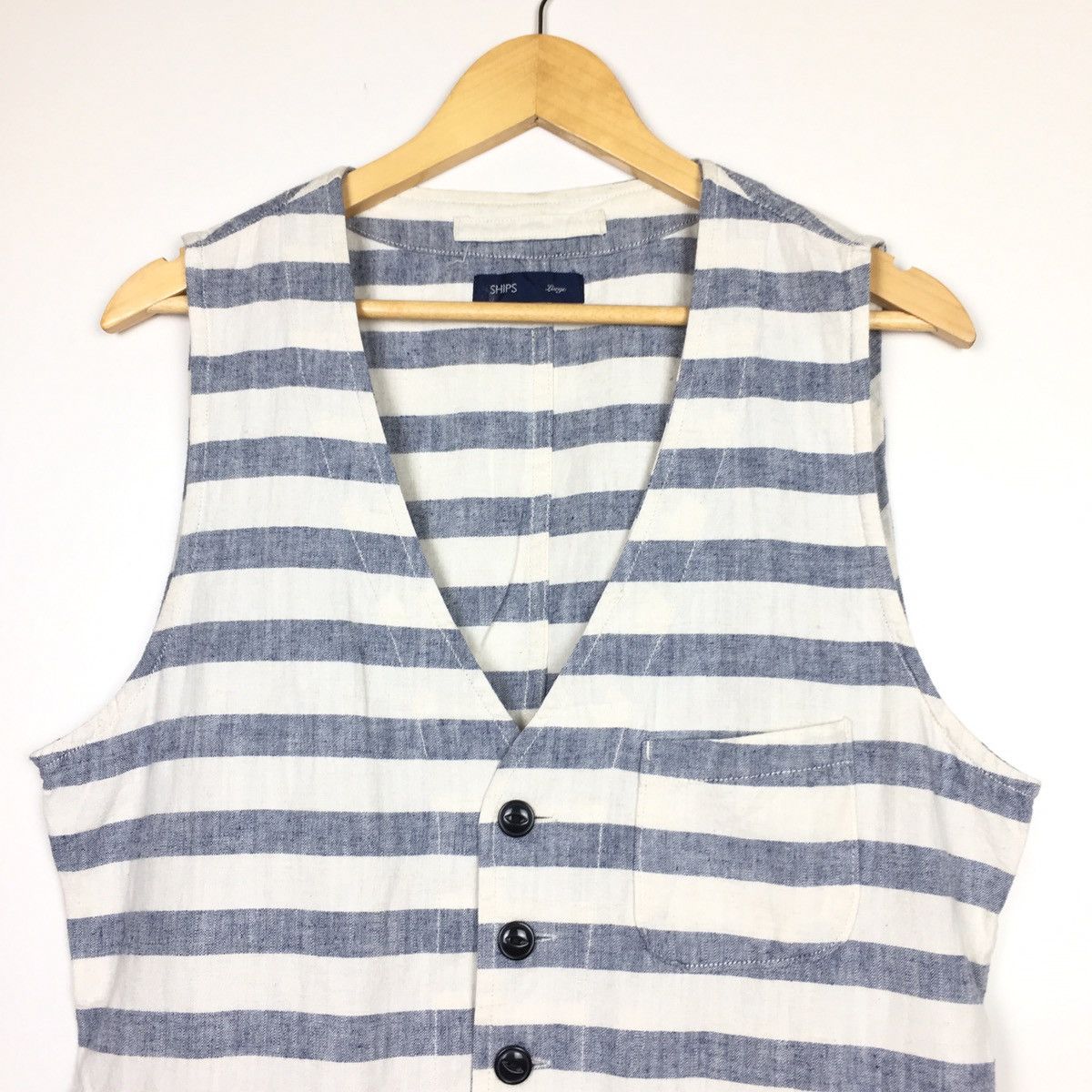 SHIPS SHIPS Japan Striped Vest Jacket Size US L / EU 52-54 / 3 - 2 Thumbnail