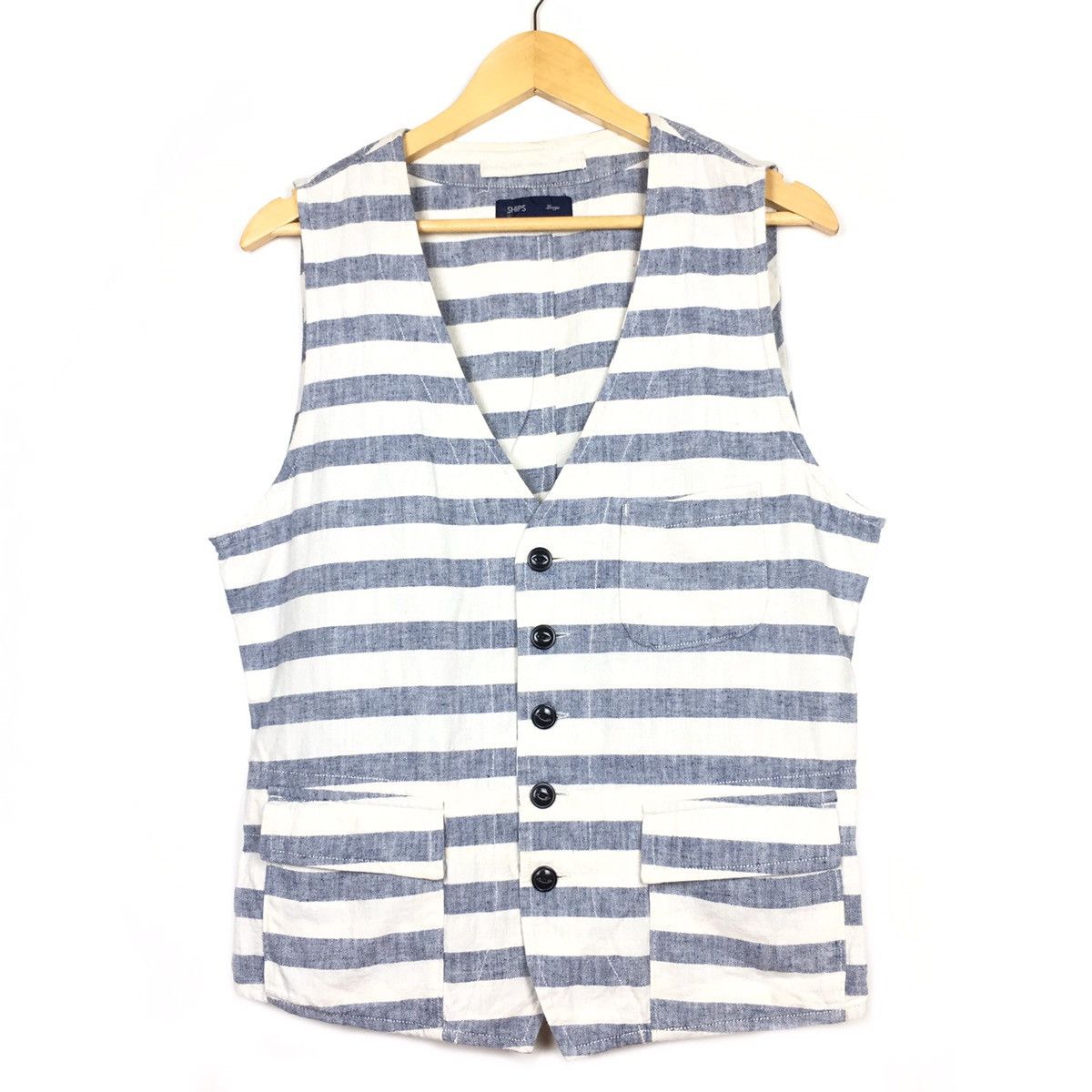SHIPS Japan Striped Vest Jacket