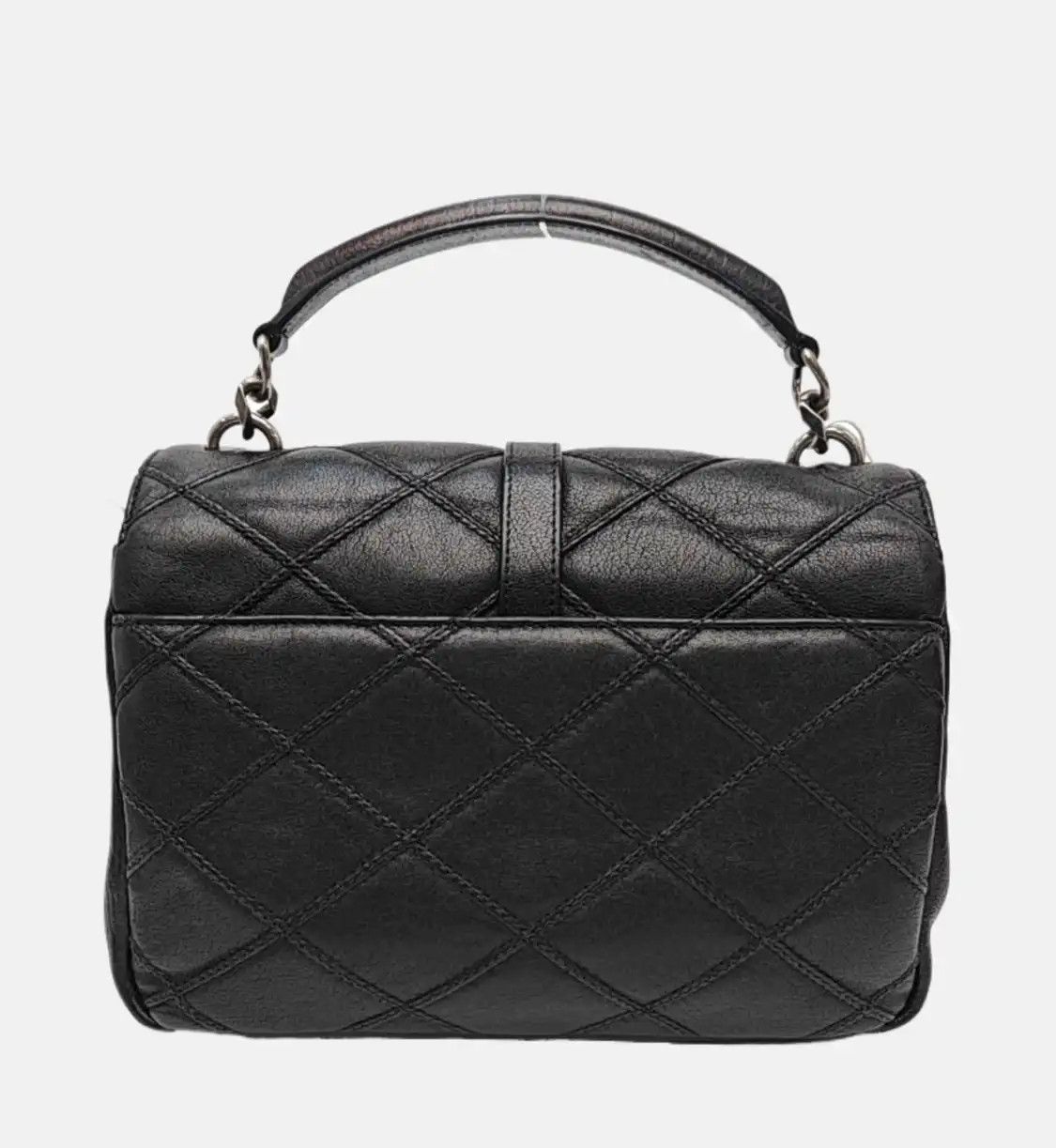 Saint Laurent Paris Saint Laurent Paris YSL COLLEGE Medium black sheepskin quilted envelope clutch s Size ONE SIZE - 5 Thumbnail