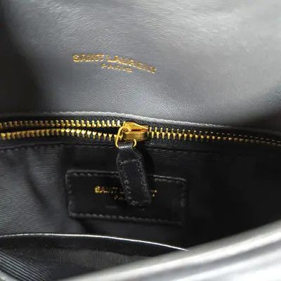 Saint Laurent Paris Saint Laurent Paris YSL PUFFER grey sheepskin quilted Venvelope clutch shoulder Size ONE SIZE - 9 Thumbnail