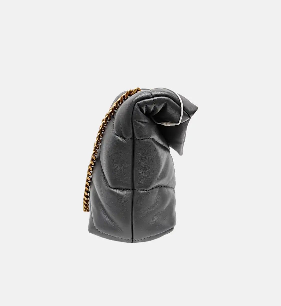 Saint Laurent Paris Saint Laurent Paris YSL PUFFER grey sheepskin quilted Venvelope clutch shoulder Size ONE SIZE - 4 Thumbnail