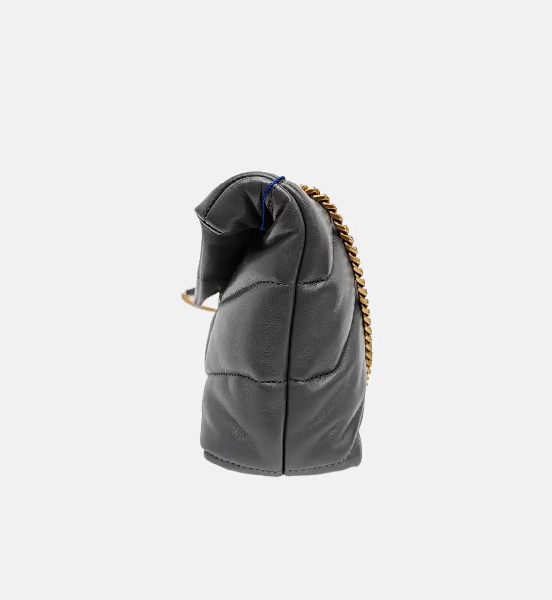 Saint Laurent Paris Saint Laurent Paris YSL PUFFER grey sheepskin quilted Venvelope clutch shoulder Size ONE SIZE - 3 Thumbnail