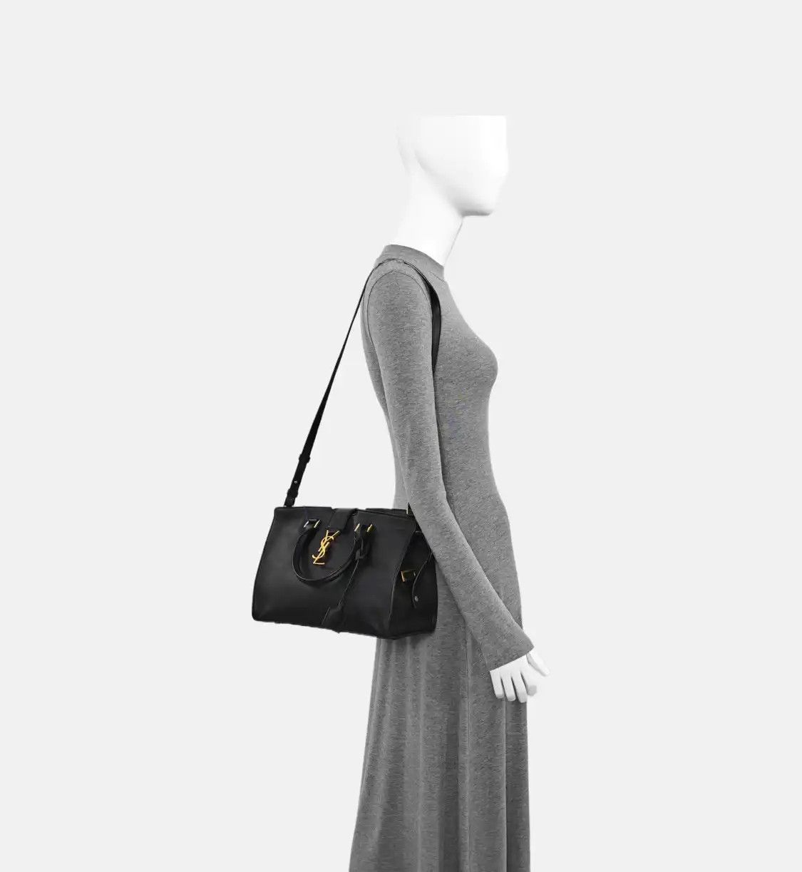 Saint Laurent Paris Saint Laurent Paris YSL tote bag black cowhide leather shoulder bag crossbody ha Size ONE SIZE - 2 Thumbnail