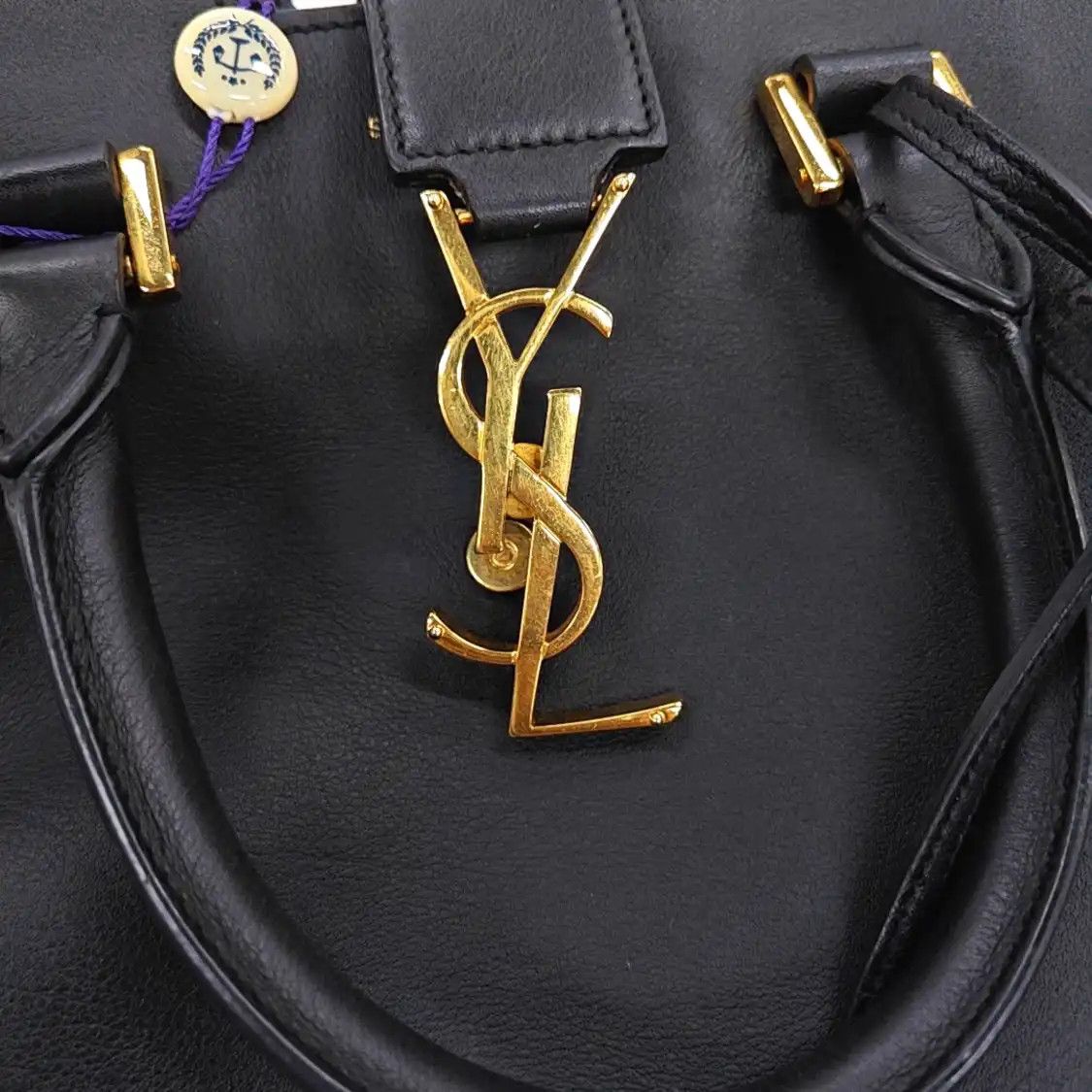 Saint Laurent Paris Saint Laurent Paris YSL tote bag black cowhide leather shoulder bag crossbody ha Size ONE SIZE - 10 Thumbnail